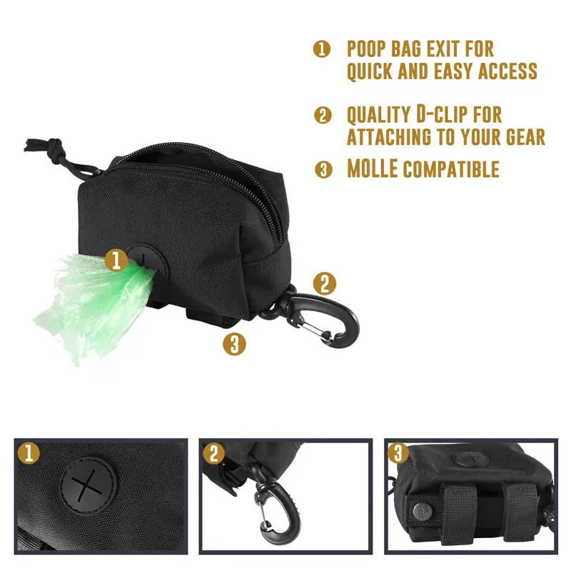 OneTigris MOLLE Doggy Poop Bag 1000D Nylon Tactical Pouch