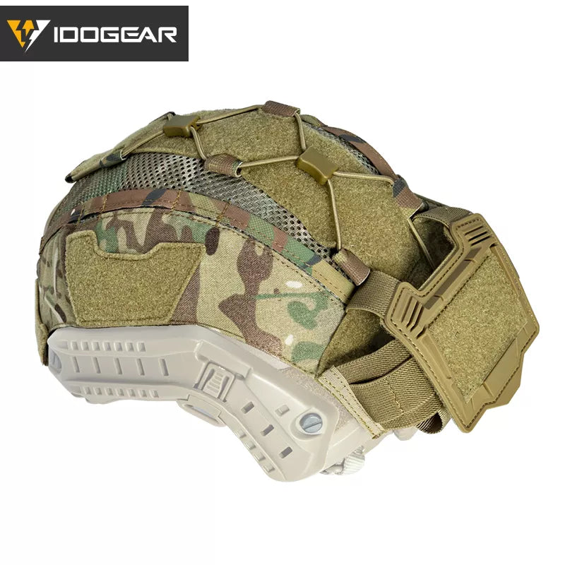 IDOGEAR Tactical Helmet Cover For Maritime Helmet with NVG Battery Pouch