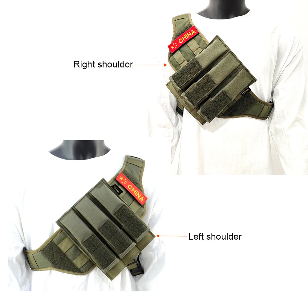 Inverted Minimalist Bandoleer Chest Rig with Shoulder Strap