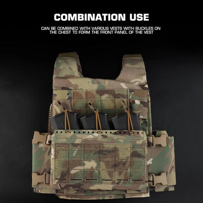 Tactical MK5 Chest Rig with Triple Magazine Placard