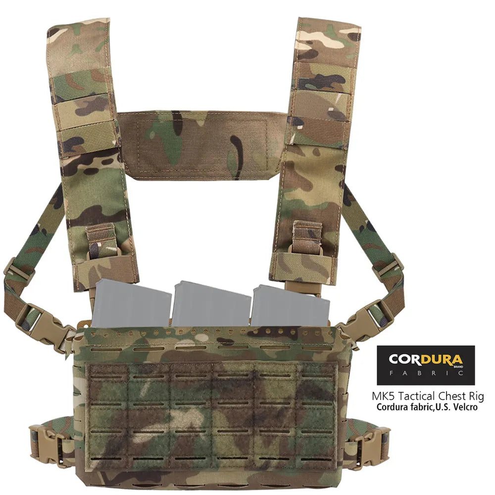 Tactical MK5 Chest Rig with Triple Magazine Placard