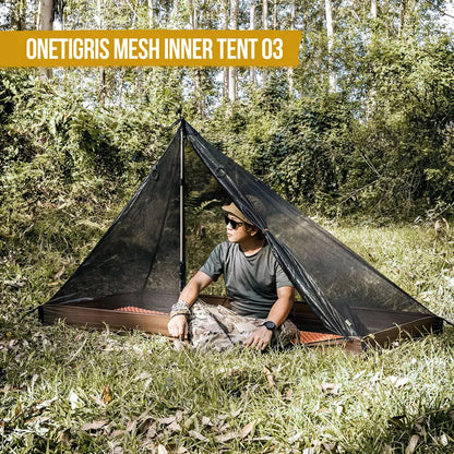 OneTigris 1-Person Mesh Inner Tent Shelter with Waterproofed Tent Bathtub Floor