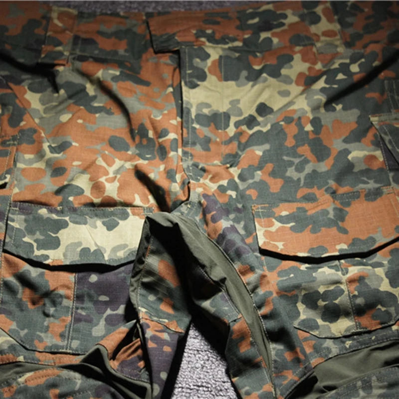 G3 style German Flecktarn Combat Pants (Comes With Knee Guards)